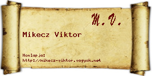 Mikecz Viktor névjegykártya