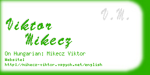 viktor mikecz business card